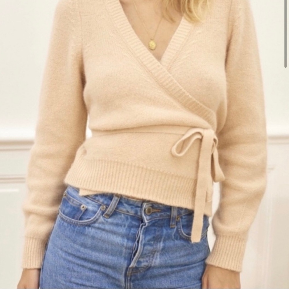 Rouje Marty angora wrap sweater.